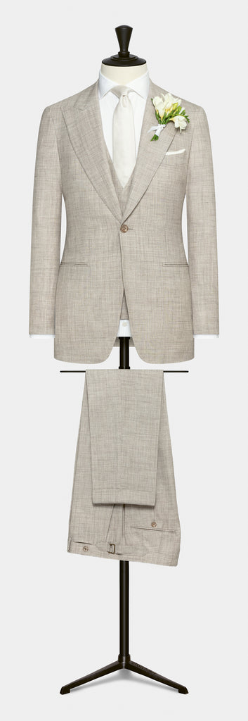 Loro Piana SUMMERTIME Beige Tropical Wool, Silk & Linen