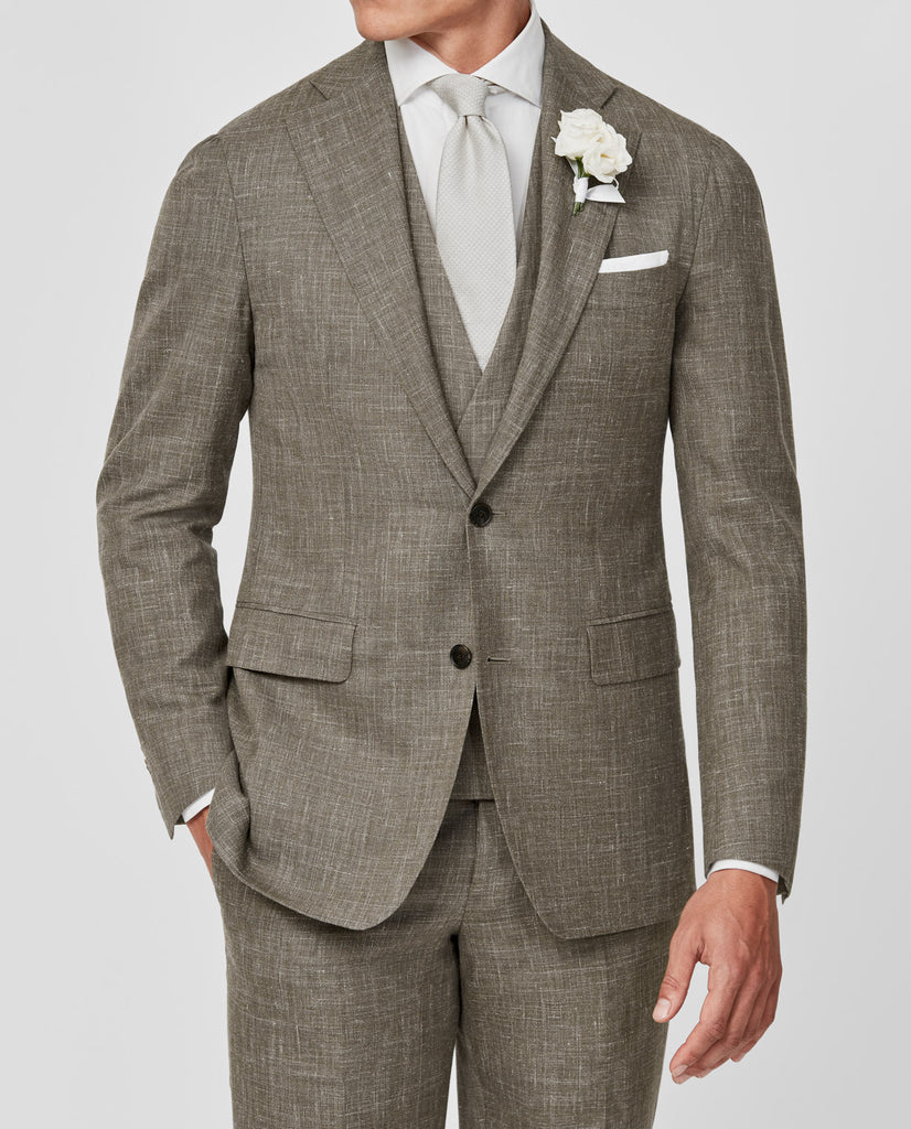 Loro Piana SUMMERTIME Taupe Tropical Wool, Silk & Linen