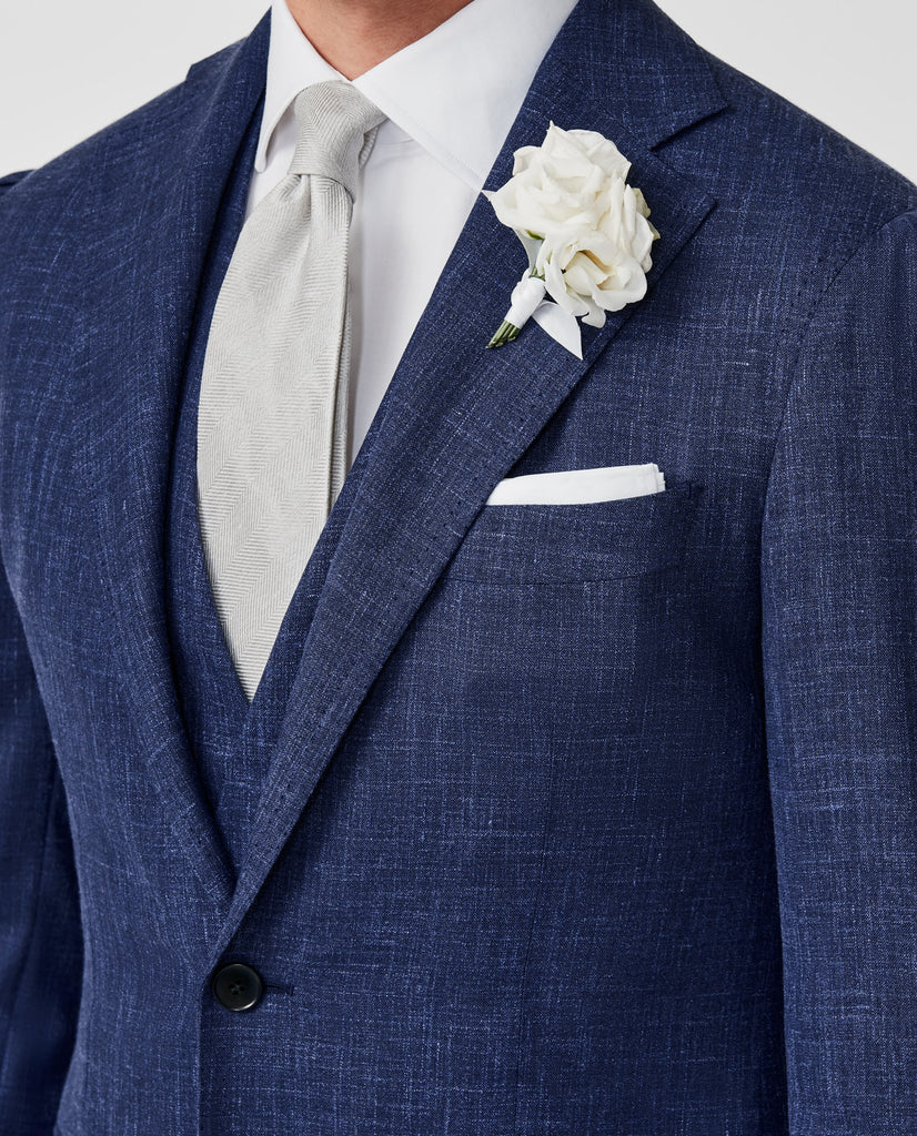 Loro Piana SUMMERTIME Royal Blue Wool, Silk & Linen Tropical