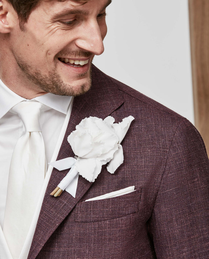 Loro Piana SUMMERTIME Berry Red Tropical Wool, Silk & Linen