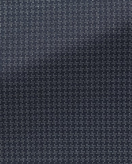 Cerruti Navy & Silver Wool Lurex Blend Jacquard with Micro Pattern