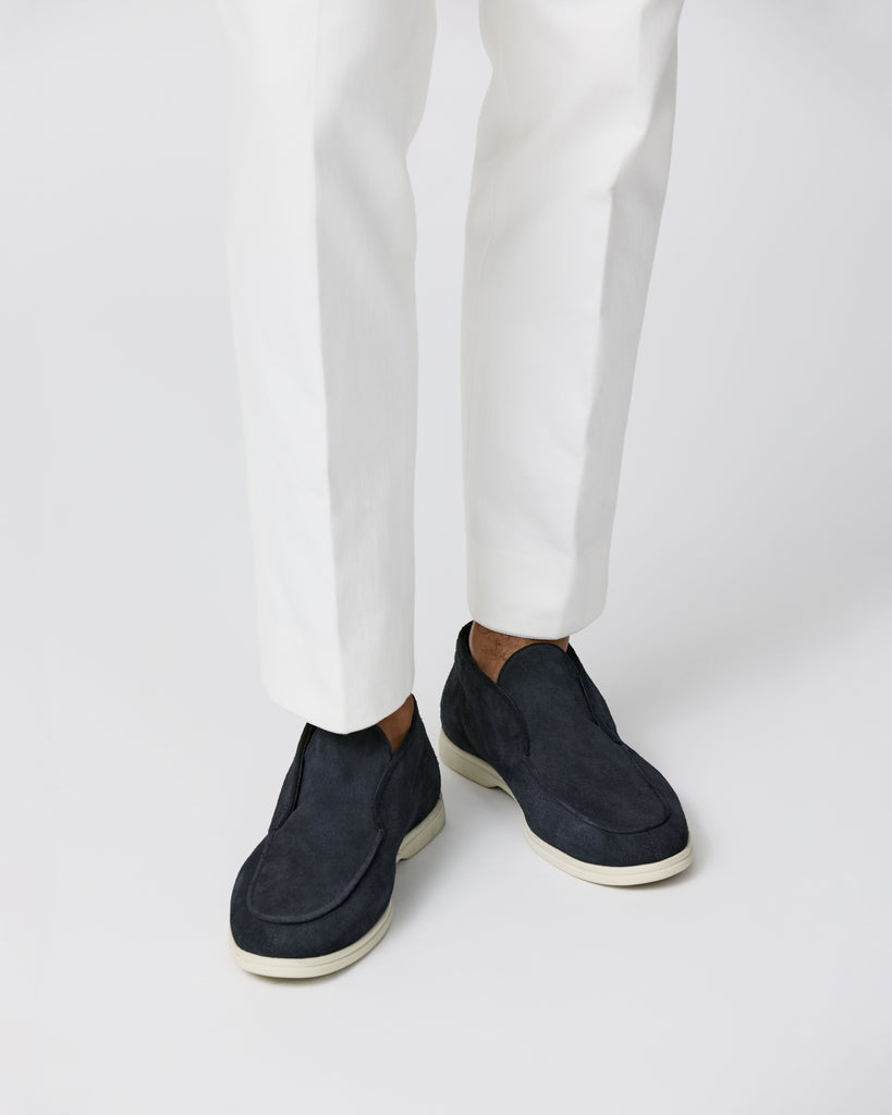 City Loafer Mid Top Midnight Blue Suede