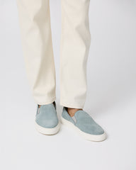 Slip On Sneakers Light Denim Blue Suede