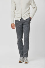 Olimpias Cotton Anthracite Garment Dyed Stretch Broken Twill