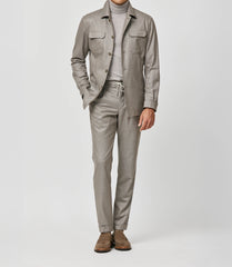 Barberis Canonico Taupe Flannel S120 Merino Wool with Natural Stretch