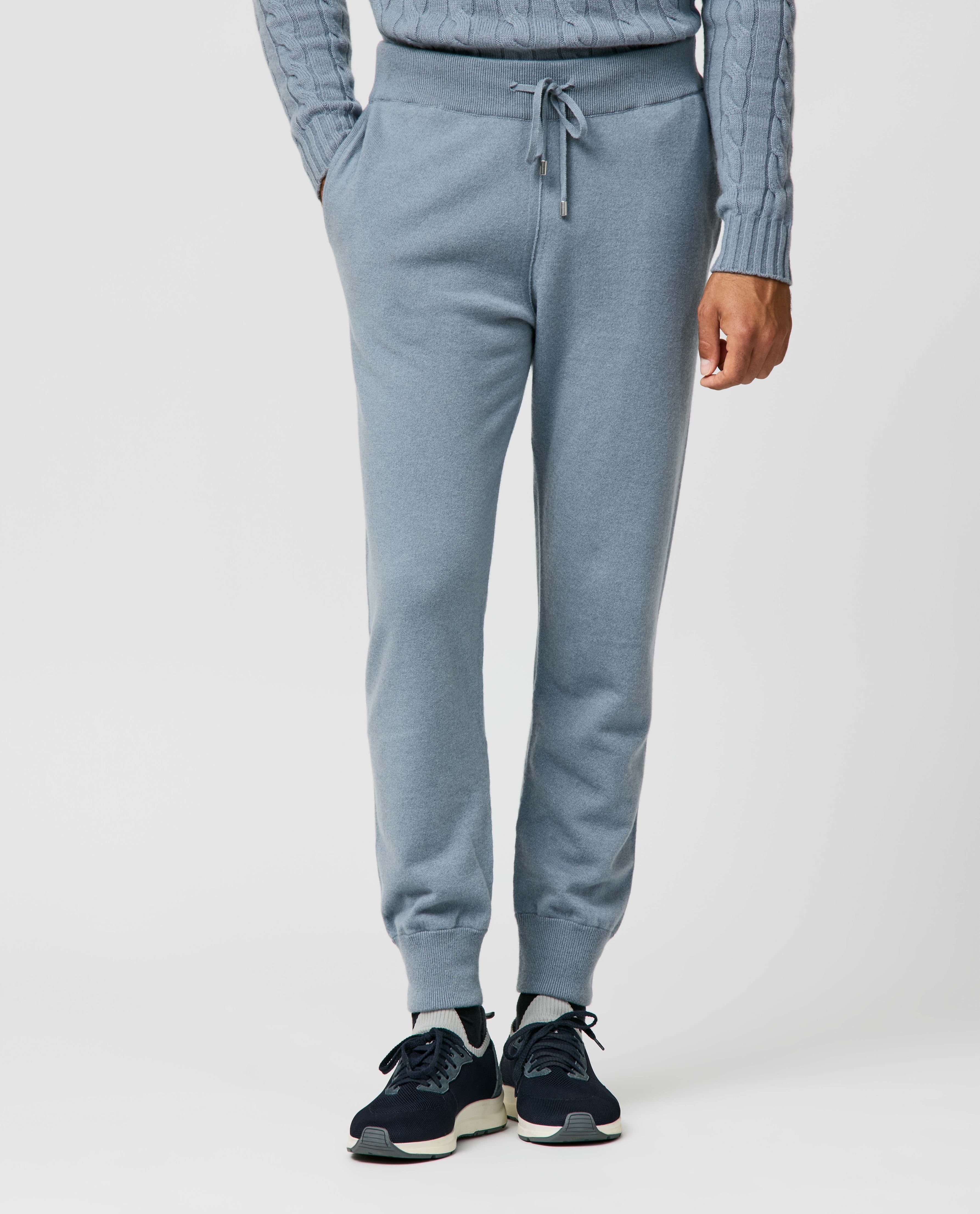 Cariaggi Steel Blue Pure Cashmere Leisure Pants