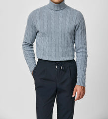 Cariaggi Steel Blue Pure Cashmere