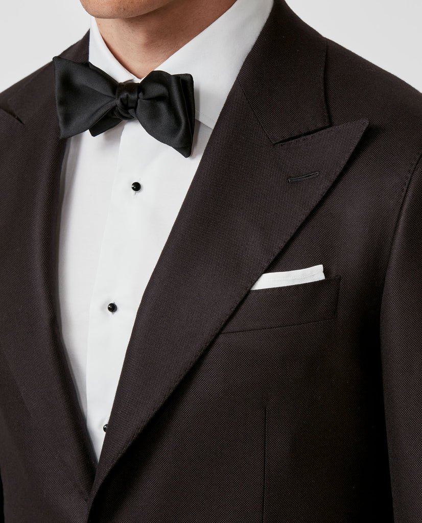 Huddersfield Black Soft Pure Bamboo Basketweave Jacket