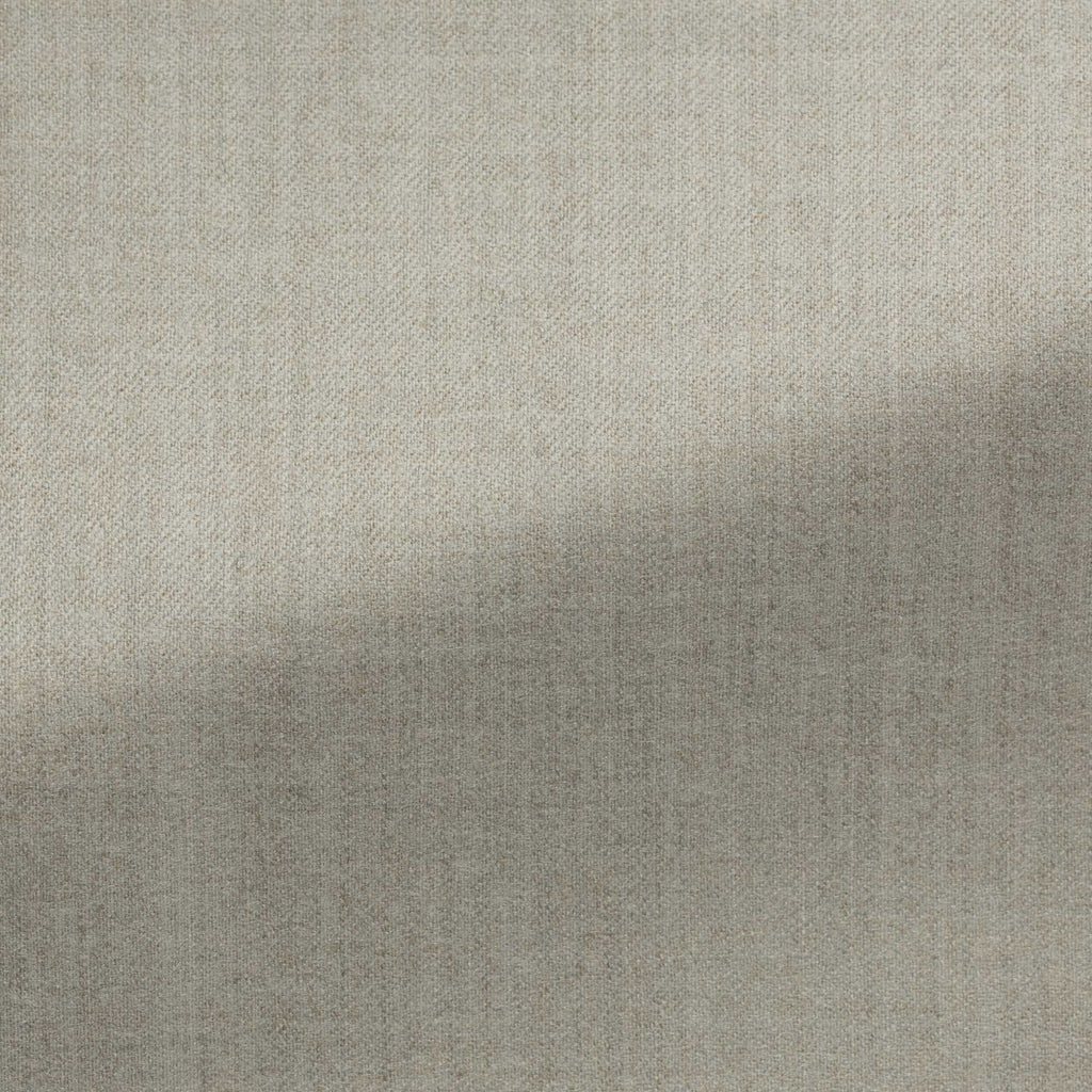 Barberis Canonico Oatmeal Flannel S120 Merino Wool Trousers with Natural Stretch