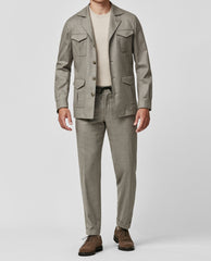 Barberis Canonico Taupe Flannel S120 Merino Wool with Natural Stretch