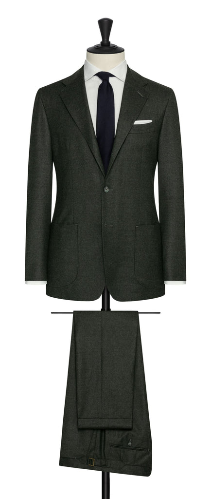 Barberis Canonico forest green natural stretch s120 wool flannel Inspiration