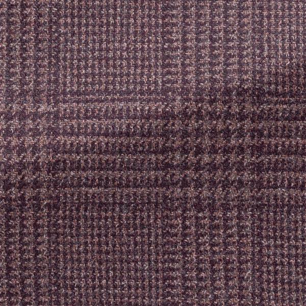 Dusty Pink-maroon Wool-silk Glencheck