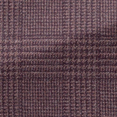Dusty Pink-maroon Wool-silk Glencheck