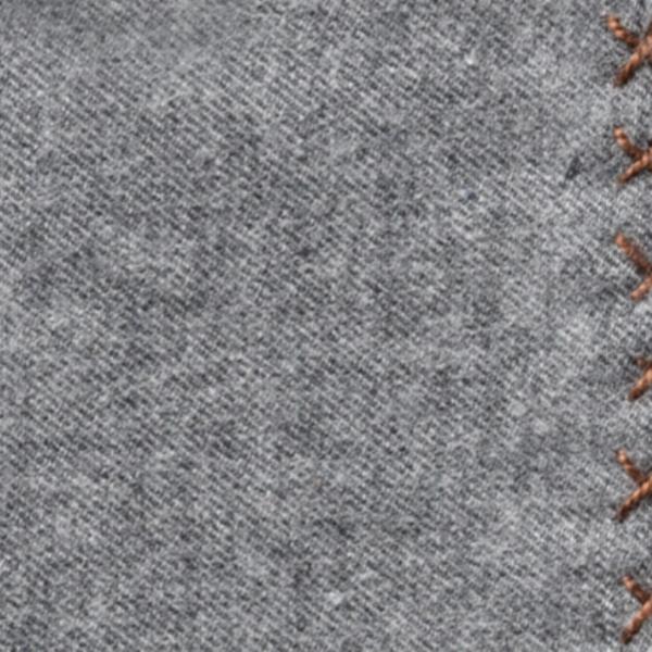 Grey Flannel - Mid Brown Handstitched