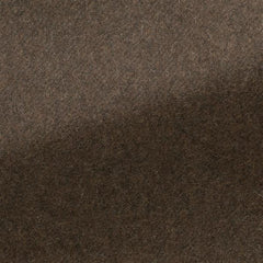 Chocolate Brown-olive Green Wool-silk Double Faced Flannel