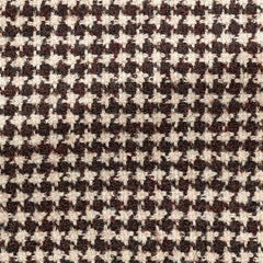 Ferla Maroon-ivory Stretch Wool-alpaca Blend Houndstooth