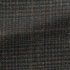 Drago Dark Brown-midnight Blue Wool-silk Glencheck