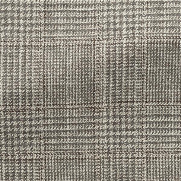 Ivory-taupe Brushed Wool-silk-cashmere Glencheck