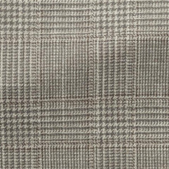 Ivory-taupe Brushed Wool-silk-cashmere Glencheck