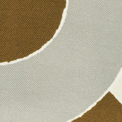 Light Sand Silk Twill With Camel Abstract Design And Taupe Edge