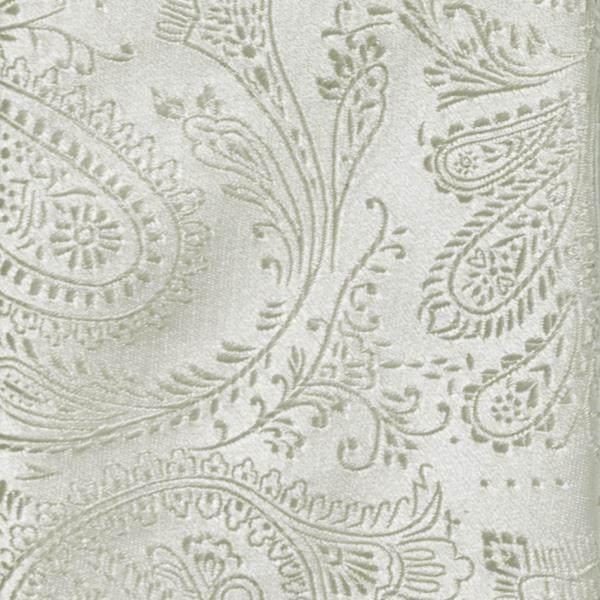 Silver Silk Jacquard Paisley