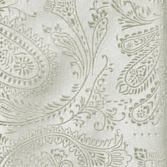 Silver Silk Jacquard Paisley