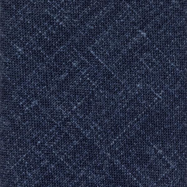 Dark Blue Stretch Wool-linen Blend Plain Weave