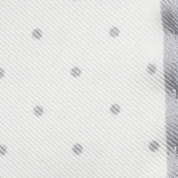 White Silk - Light Grey Polka Dot