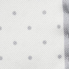 White Silk - Light Grey Polka Dot