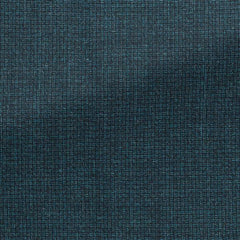 Petrol-midnight Blue Natural Stretch Wool Micro-effect