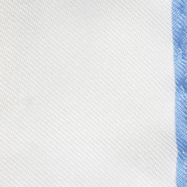 White Silk - Light Blue Edge