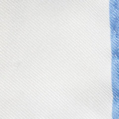 White Silk - Light Blue Edge