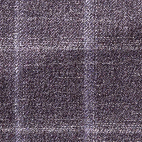 Delfino Purple Wool-silk-linen Sharkskin W/ Lavender Windowpane