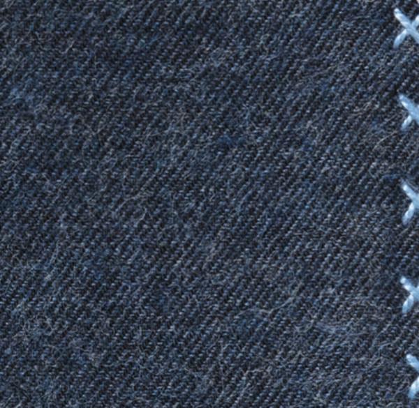 Blue Flannel - Light Blue Handstitched