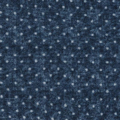 Navy Open-weave Wool With Polka Dot