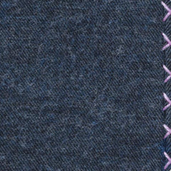 Blue Flannel - Purple Handstitched
