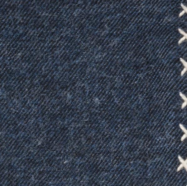Blue Flannel - Beige Handstitched