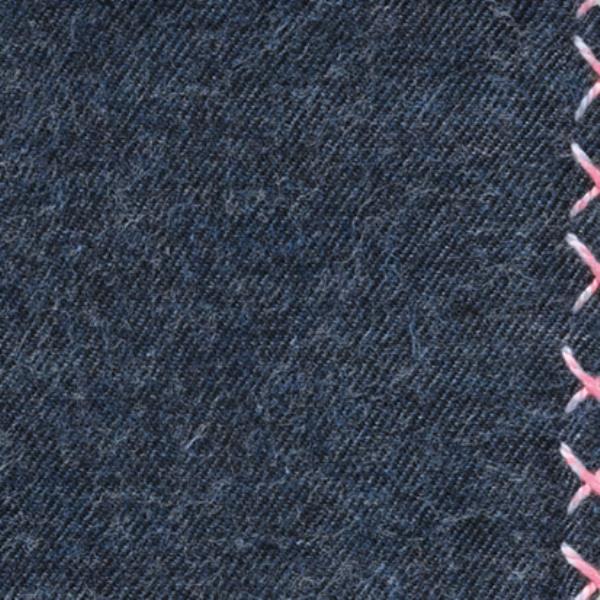 Blue Flannel - Pink Handstitched