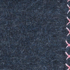 Blue Flannel - Pink Handstitched