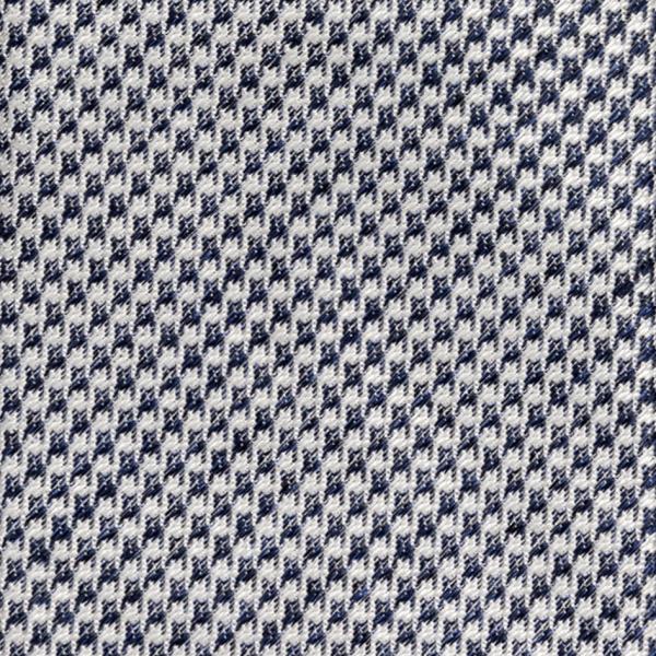 Blue-white Linen-silk Puppytooth