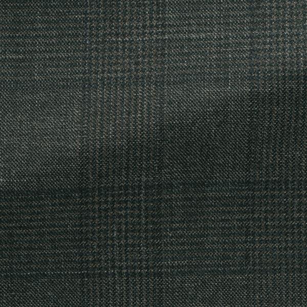 Dark Brown Wool-silk-linen Glencheck