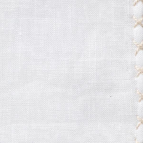 White Linen - Beige Handstitched