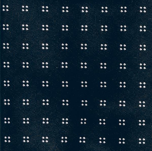 Black Silk Jacquard With Silver Square Micro-design