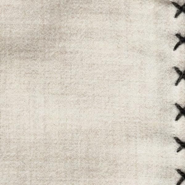 Beige Flannel - Midnight Blue Handstitched