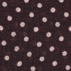Burgundy Open-weave Wool With Polka Dot