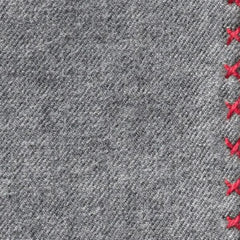 Grey Flannel - Red Handstitched