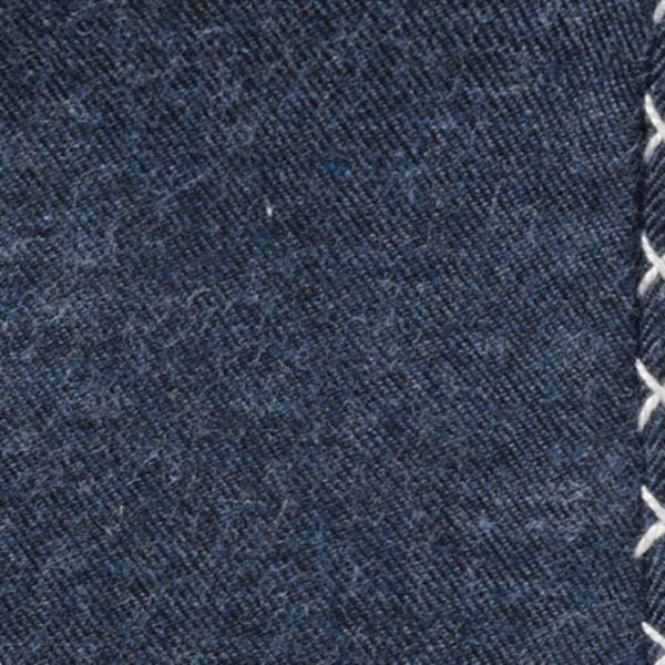Blue Flannel - Light Grey Handstitched