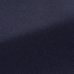 Navy Blue-midnight-blue Wool-silk Double Faced Flannel