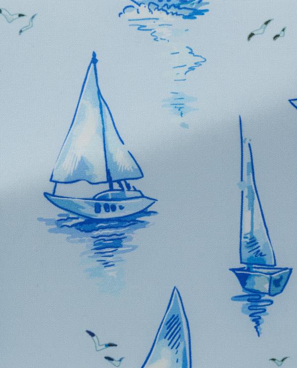 Fancy 465 Light Blue with Bright Blue Sail Boats