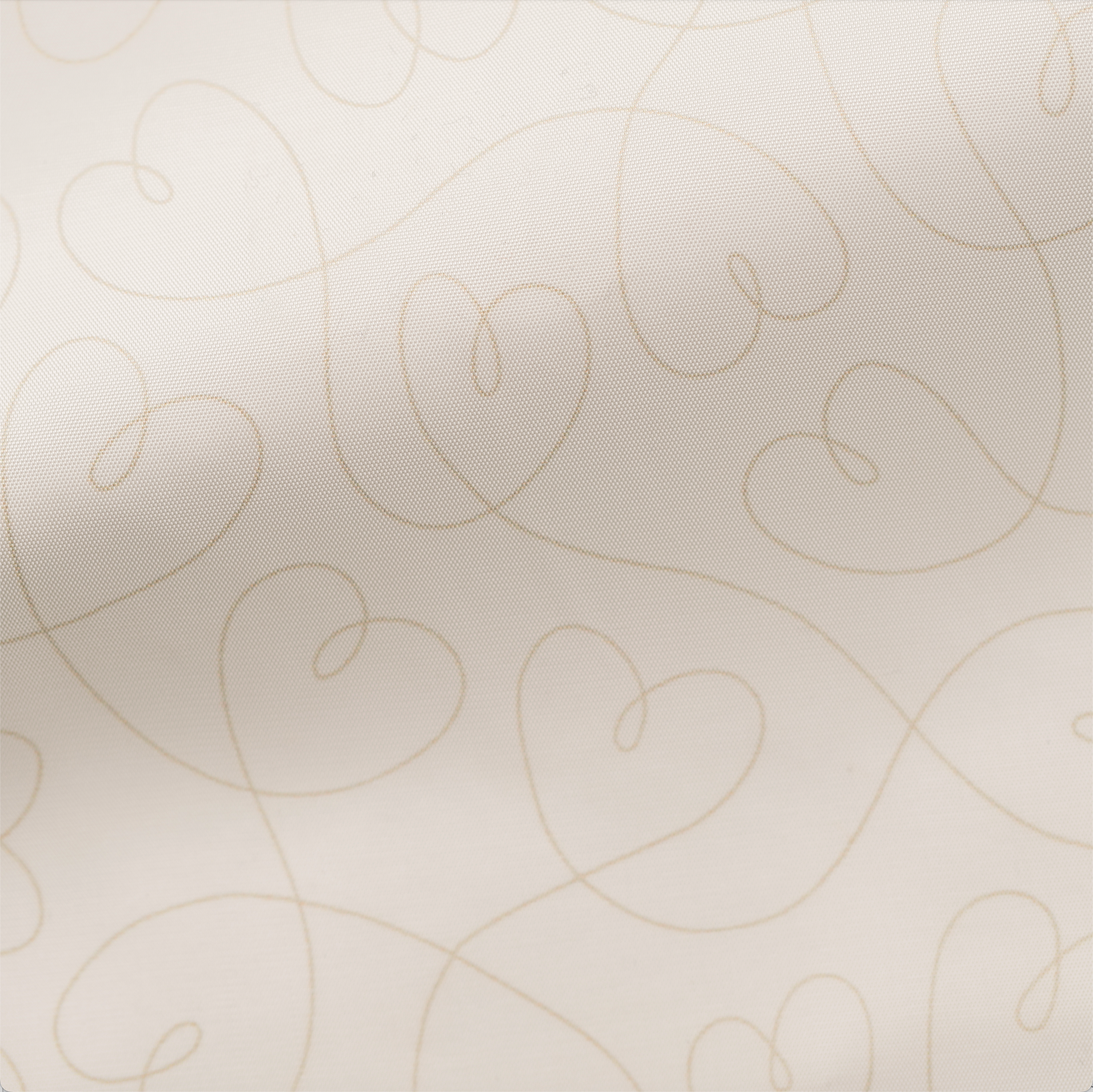 Fancy 495 White with Sand Line Art Hearts